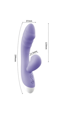 Pembe Tilki Emişli Curved Rabbit Vibratör Mor