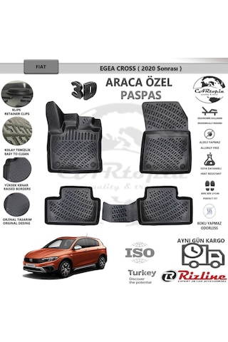 Fiat Egea Cross / 2020 Sonrası / Siyah / Rizline Pa