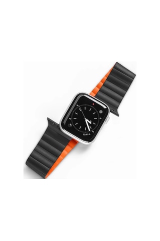 Dux Ducıs Apple Watch 38/40/41mm İçin Manyetik Zincir Versiyon Pu Deri Kayış Kordon- 5775