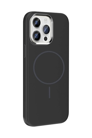 Apple Uyumlu iPhone 14 Pro Max Kılıf M-safe Şarj Özellikli Metal Kamera Çerçeveli Zore Edi Silikon Kapak