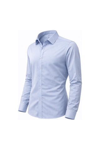 Atilla Özer Hod Be Hod Slim Fit Uzun Kol Erkek Gömlek - 7535 Buz Mavi
