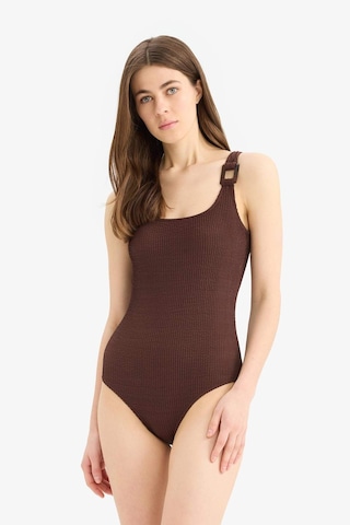 Defacto Regular Fit Bürümcük Mayo-fall İn Love T8005az25smbn341 Kahve