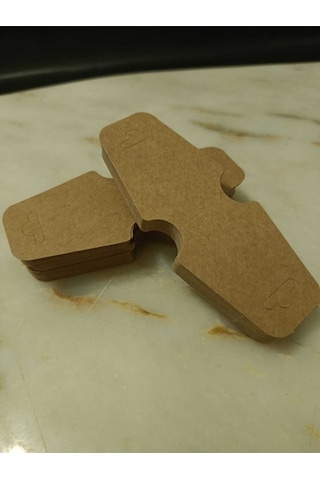 100 Adet Kraft Takı Kartı 12.2 5x3 Cm Küpe Kolye Bileklik Sunum Kartı Kraft Takı Sergi Kartı