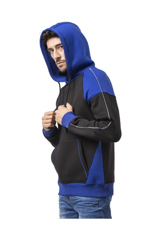 Cipo & Baxx Cl591 Erkek Hoodie Sweatjacket Fermuarlı, Kapüşonlu, Modern Baskılı Sweatshirt Siyah