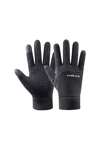 Happychildhood Kış Bisikletçiliği Kayak Açık Hava Eldivenleri Siyah