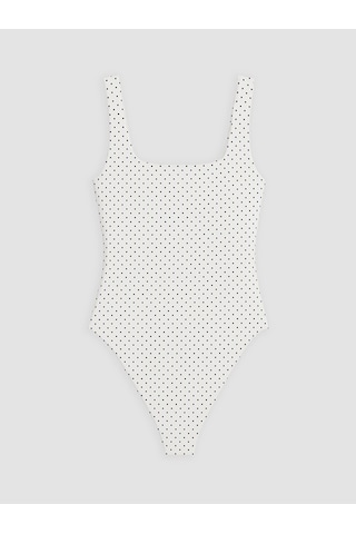 Lc Waikiki Lc Waıkıkı Beyaz U Yaka Puantiyeli Kadın Bodysuit