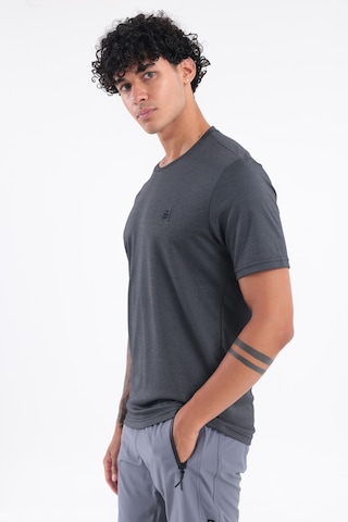 Rowinger Bisiklet Yaka Merserize Erkek Spor T-shirt Siyah