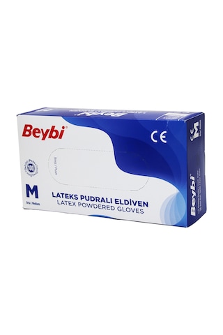 Beybi M Pudralı Muayene Eldiveni 100lü 5615