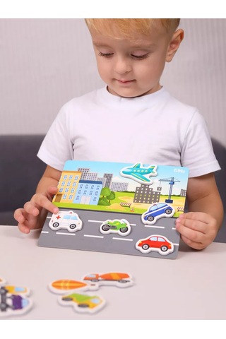 El Bascokids Böğürtlen Manyetik Buzdolabı Oyuncakları + Tahta Ulaşım 176158234