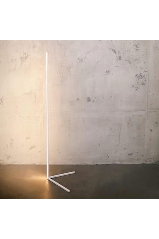 Lyckly Minimal Led Ayaklı Lamba, Kısılabilir Köşe Lambası, Sıcak Işıklı Lambader Beyaz Diğer