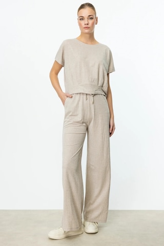 On Fashion Beli Lastikli Bol Paça Kadın Pantolon 25y.on.pnt.56308.01 Kum