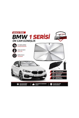 Bmw 1 Serisi Şemsiye Tip Ön Cam Güneşliği Katlanabilir Uv Korumalı Araç Cam Güneşlik