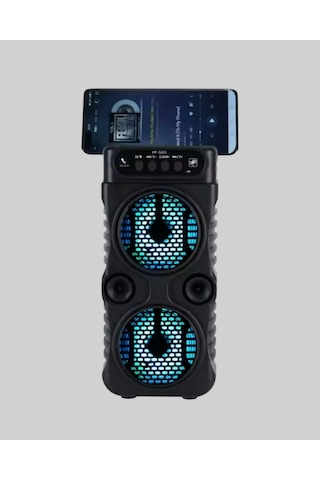 Nrzsnt Led Işıklı Kablosuz Hoparlör Bluetooth, Fm Radyolu, Taşınabilir Şarjlı