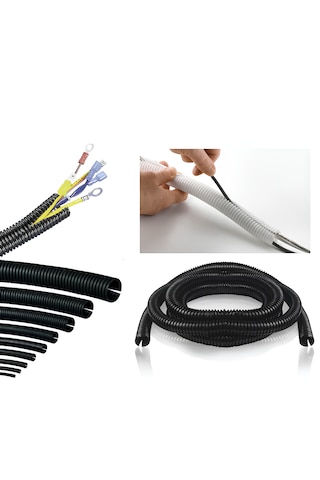 19mm Yarıklı Spiral Hortum Kablo Gizleme İzolasyon Borusu Esnek S