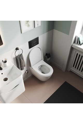 Aqua Bagno Moon Yavaş Kapanan Klozet Kapağı - Duroplast Beyaz