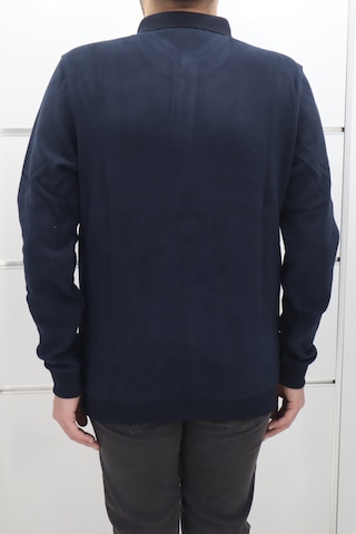 Santa Dmctekstil Erkek Desenli Spor Kesim Normal Kalıp Polo Yaka Selanik Kumaşlı Kışlık Kazak Lacivert