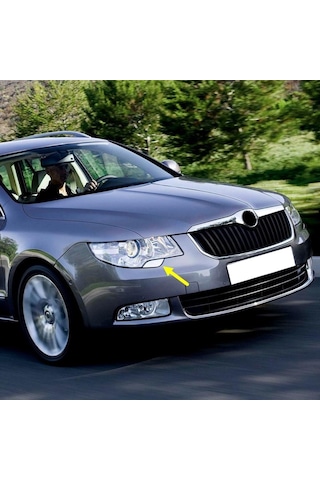 Skoda Superb Mk2 2009-13 Far Yıkama Kapağı Krom Sağ Ön 3t0955110a