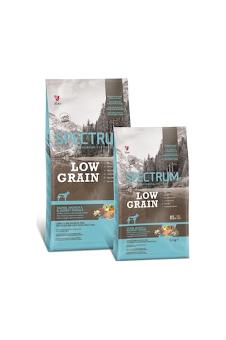 Spectrum Low Grain Somonlu & Hamsili Yaban Mersinli Orta ve Büyük Irk Yetişkin Köpek Maması 12 KG