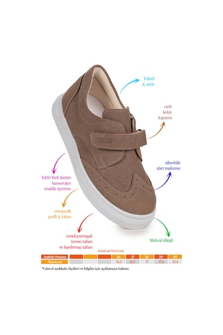Kiko Kids Richie Cırtlı Günlük Erkek Çocuk Casual Ayakkabı Kum Kum