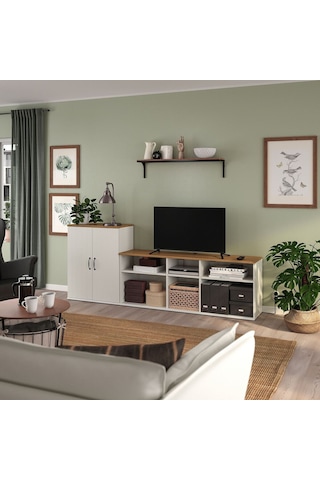 Tv Ünitesi, Beyaz, 226x38x90 Cm Beyaz