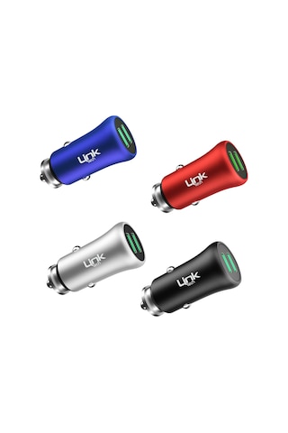 Linktech M580 12W 2.4A Metal Araç Içi Şarj Aleti Adaptör (Başlık)