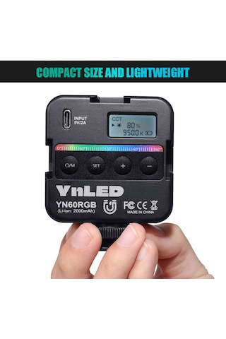 Yongnuo YN60 RGB LED Taşınabilir Mini Cep Video Işığı