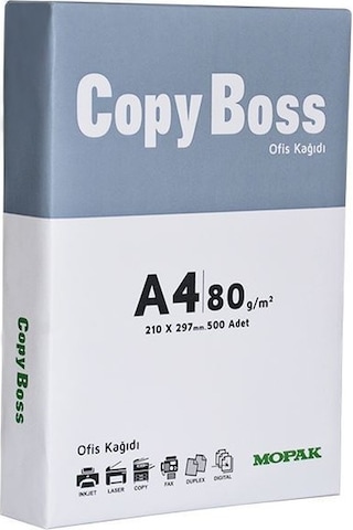 Copy Boss A4 Fotokopi Kağıdı 80 Gr. 5x500 1 Koli