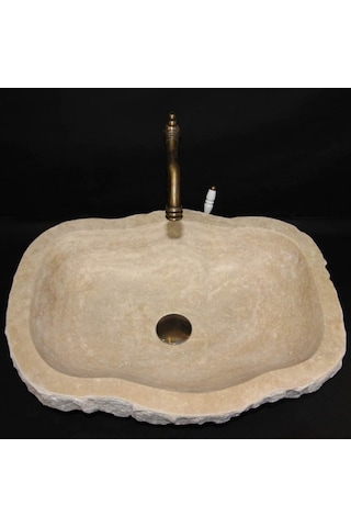 Traverten Şekilsiz Dikdörtgen Patlatma Lavabo