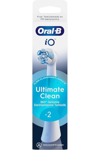 İo 2 Şarjlı Diş Fırçası - Pembe + Oral-b İo Ultimate Clean Beyaz Diş Fırçası Yedek Başlığı 2 Adet