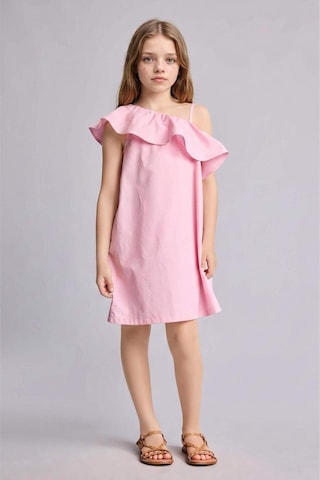 Defacto Kolsuz Pamuklu Mini Elbise Kız Çocuk H7519a826hspn86 Pembe-pn86