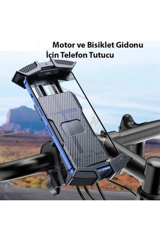 Blackbird Game Center Motor Ve Bisiklet Gidonu İçin Telefon Tutucu Bts14 Siyah