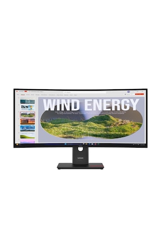 Lenovo Thinkvision T34wd-40 64aegar1tk 34 3440x1440 Wqhd 120hz 4ms Type-c Rj45 Va 1500r Ultra-wide Curved Monitor