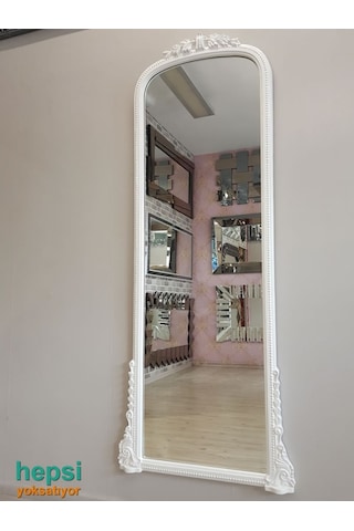 Matmazel Model Beyaz Renk Varaklı Boy Aynası Beyaz