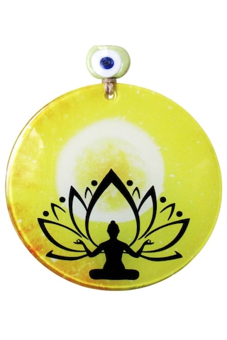 30 Cm Çap Lotus, Meditasyon, Zihinsel Huzur Füzyon Cam Duvar Süsü