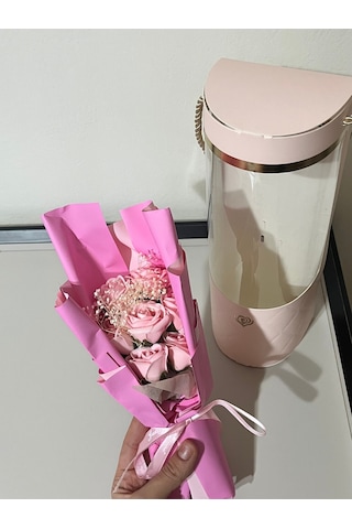 Mini Pembe Gül Buketi Zarif & Romantik Hediye Pembe