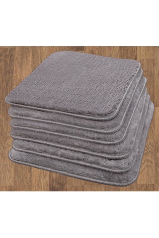 My Evilla Sandalye Minderi 6'Lı 40X40 Açık Gri