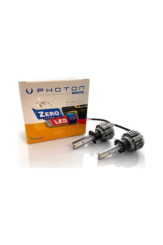Photon12-24 Zero H1 Limon Sarısı Xtreme Yellow +3 Plus Fansız Led