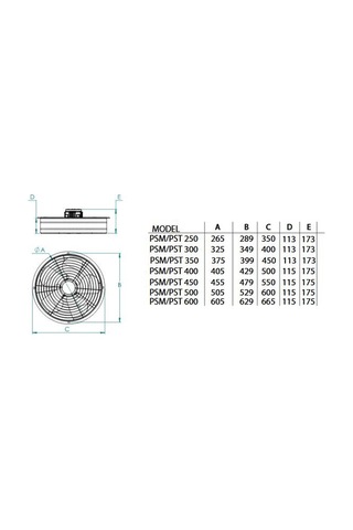 Fanex Fan Aspiratör Havalandırma Mantarhane 400 Mm Çap