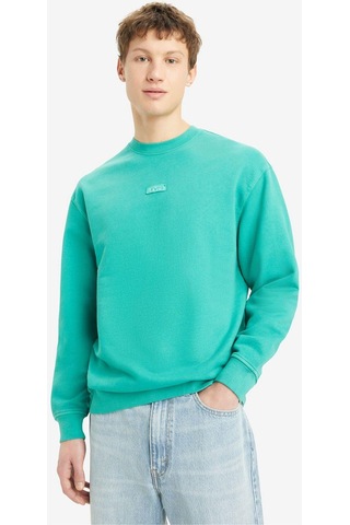 Levi's Relaxed Baby Tab Crew Garment Dye Lapis Yeşil Erkek Sweatshirts A4230-0021-5054 Su Yeşili