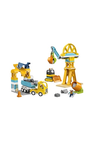 LEGO® DUPLO® Kasabası 3'ü 1 Arada İnşaat Sahası ve Araçları 10476 -3 Yaş ve Üzeri Çocuklar için Figür İçeren Yapım Seti (84 Parça)
