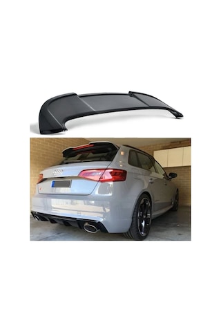 Audi A3 Hb Bagaj Üstü Spoiler 2013 Sonrası Parlak Siyah