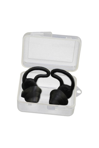 Folinda Siyah Silikon Yüzme Uyku Köpükleri: Su Geçirmez, Gürültü Azaltıcı, Shark Fin Tasarımı, Taşınabilir Kutulu Siyah