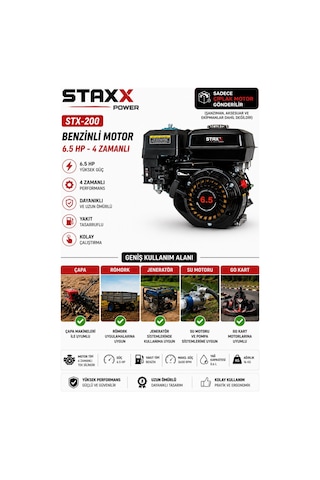 Staxx Power ST6519CC Çok Amaçlı Benzinli Motor