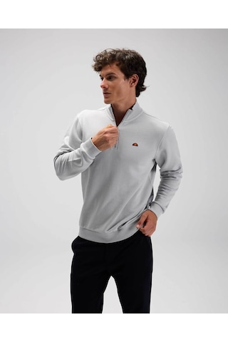 Ellesse Yarım Fermuarlı Gri Erkek Sweatshirt Em580 Gri