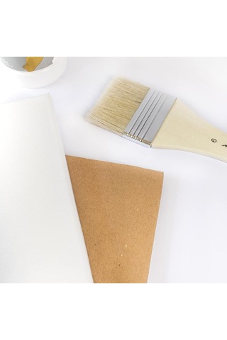 Gesso Boya Fırçası Seti, 3 Fırça Seti, 2, 4 Ve 6 Boylarında, Düz Fırçalar, Gesso, Akrilik, Yağlı Boya, Sulubo