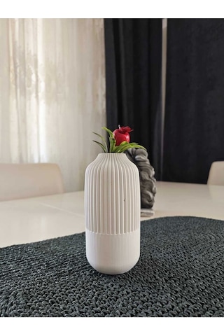 İskandinav Tarz Vazo Beyaz