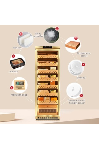 Raching Elektronik Puro Dolabı Gold Mon3800a