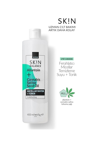 Avon Skin Ferahlatıcı Micellar Temizleme Suyu + Tonik 400 ML