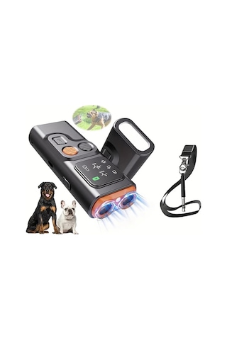 Willowhaven Siyah Turuncu + Düdüklü P7 Ultrasonik Köpek Kovucu Profesyonel Çift Başlı Anti Havlama Güvenli