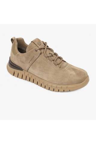 Greyder 17632 Erkek Vizon Hakiki Deri Sneaker Ayakkabı Vizon